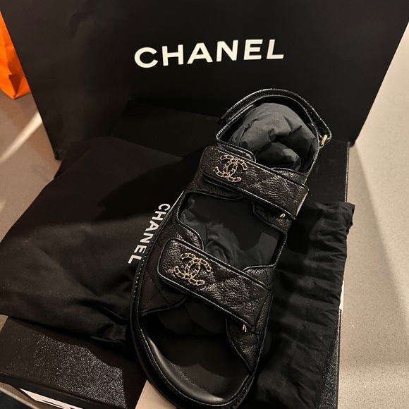 Black Chanel Sandles - Picture 1 of 6